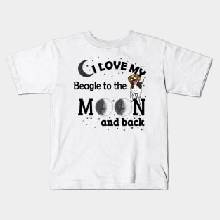 I love My Beagle To The Moon And Back Kids T-Shirt